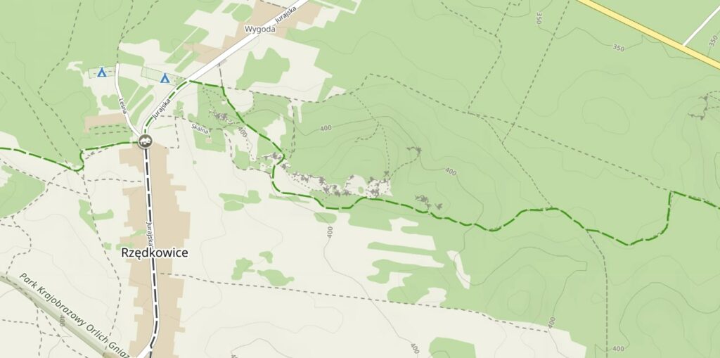 Skałki Rzędkowickie mapa