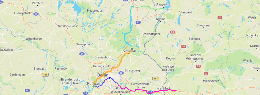 Rowerem po Niemczech - cała trasa
